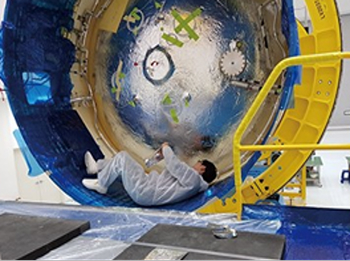 단열재 작업 모습